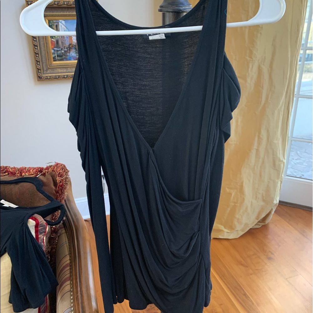 Black Cold Shoulder Top